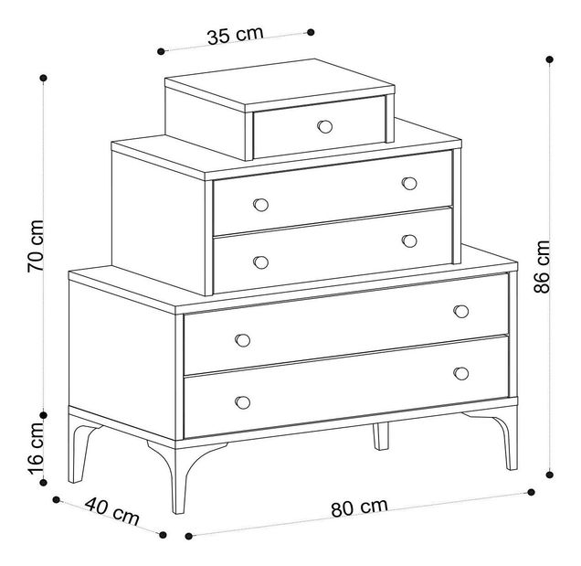 Komoda Aliex 7 (dub)