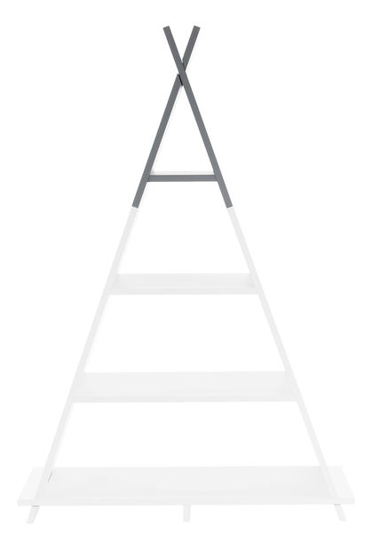 Dětský policový regál Boop (bílá + šedá) *výprodej