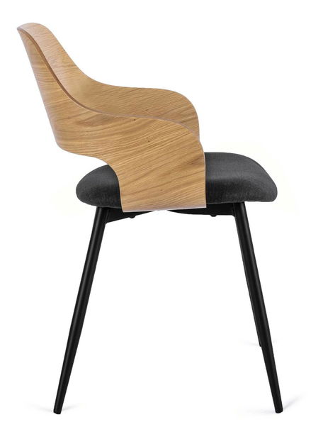 Jídelní set Licita (dub zlatý + černá) (pro 4 osoby)