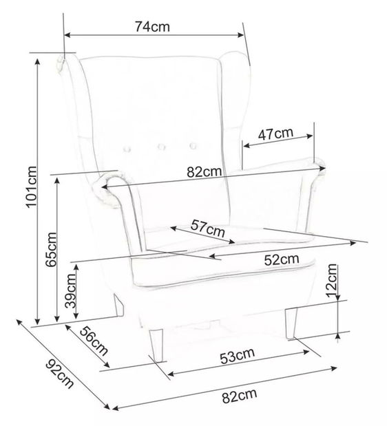 Relaxační křeslo Linn (šedá)