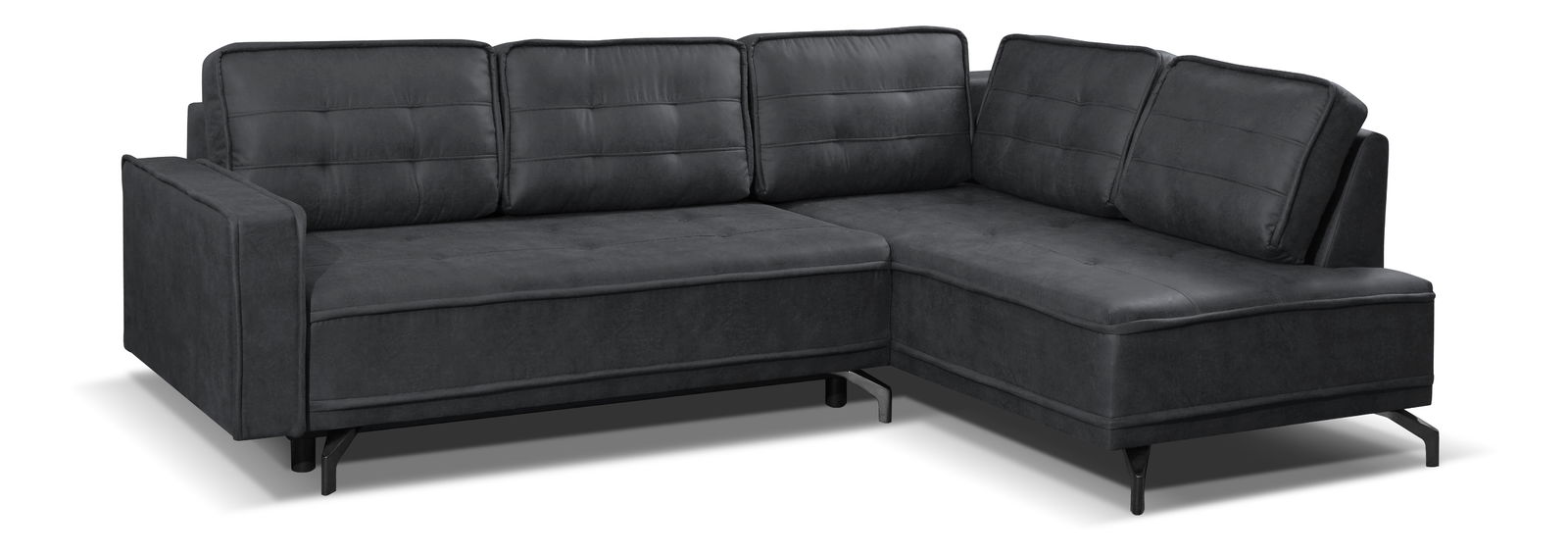 Rohová sedací souprava Tanore (tmavě šedá) (P)