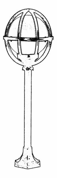 Venkovní podlahové svítidlo Derek (černá + bílá)