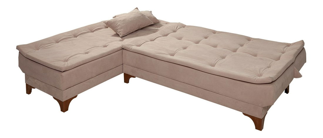 Rohová sedačka Klaudi C (starorůžová) (L)