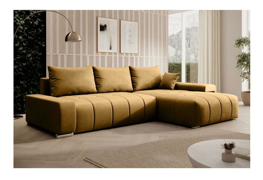 Rohová sedací souprava Vesuv (hořčicová)