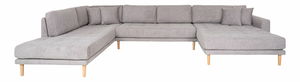 Rohová sedací souprava ve tvaru U (P) Lvaveriaora U (světle šedá)