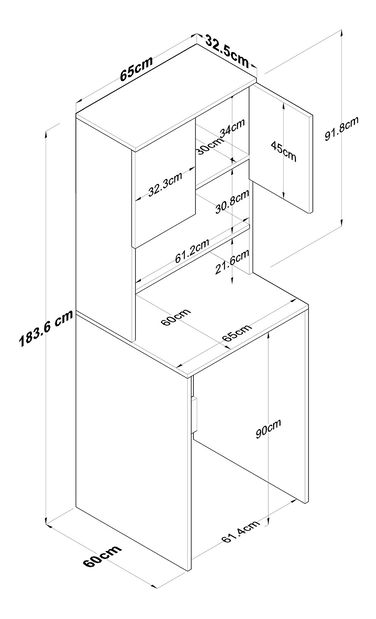 Koupelnová skříňka Karoline 101 (Ořech + Antracit)