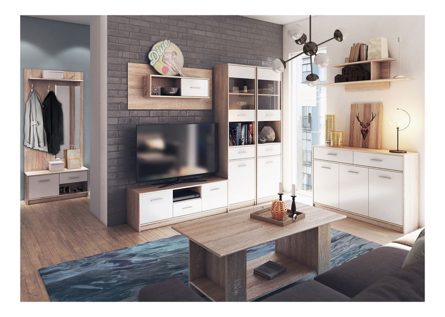 Komoda Thornham 3D2S (bílá)