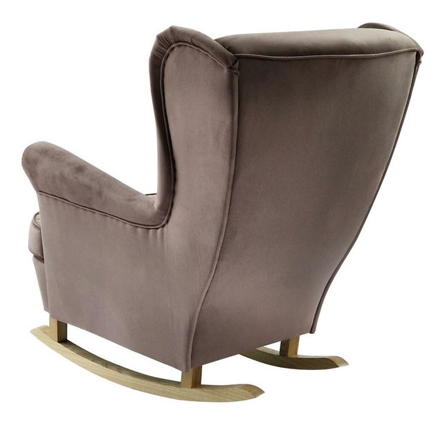 Houpací křeslo ušák Trasmitirle (růžová + buk)