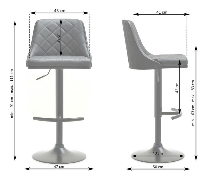 Barová židle CH28 (černá)