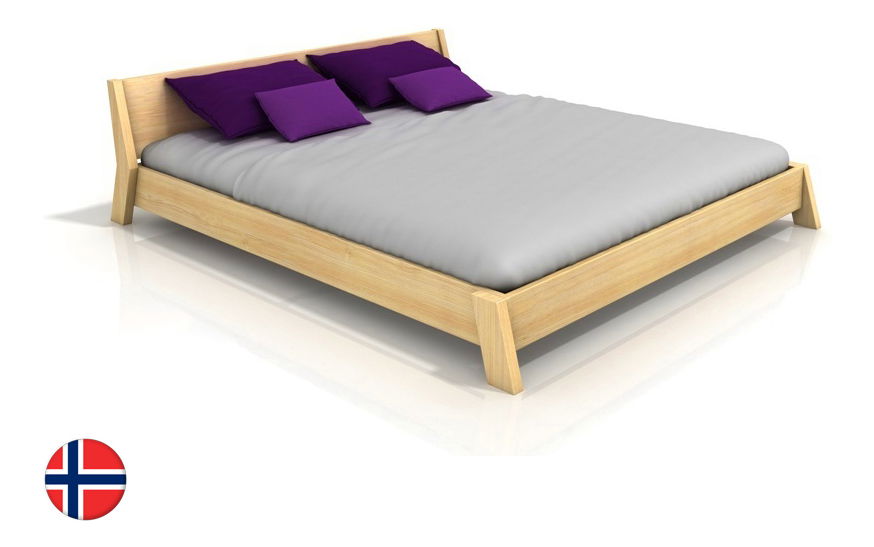 Manželská postel 180 cm Naturlig Skjolden (borovice) (s roštem)