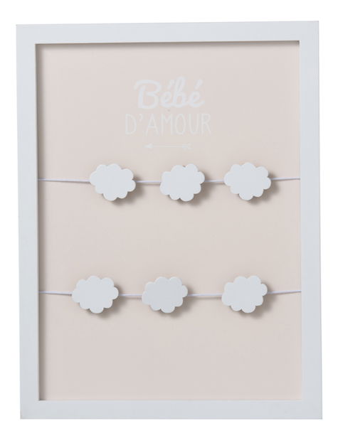 Fotorámeček (bílá + růžová) 2x42x32cm