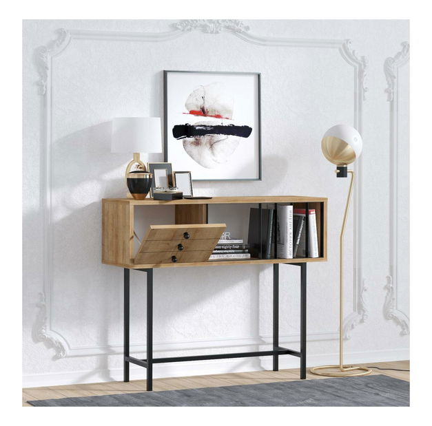 Konzolový stolek Aliex 1 (dub + černá)
