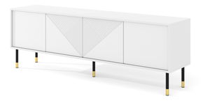 TV stolek/skříňka 4D 180 Wenty (bílá + zlatá + černá)