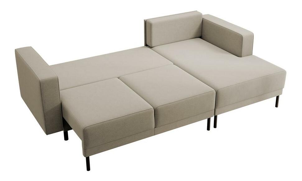 Rohová sedací souprava Rodriguez mini (P) (béžová střední + černá)