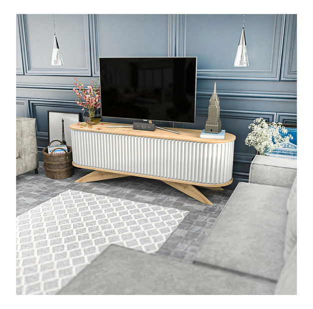 TV stolek/skříňka Stark 180 (dub safírový + bílá)