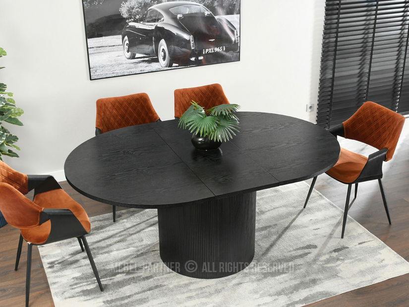 Jídelní stůl Paga (černé dřevo + černá)