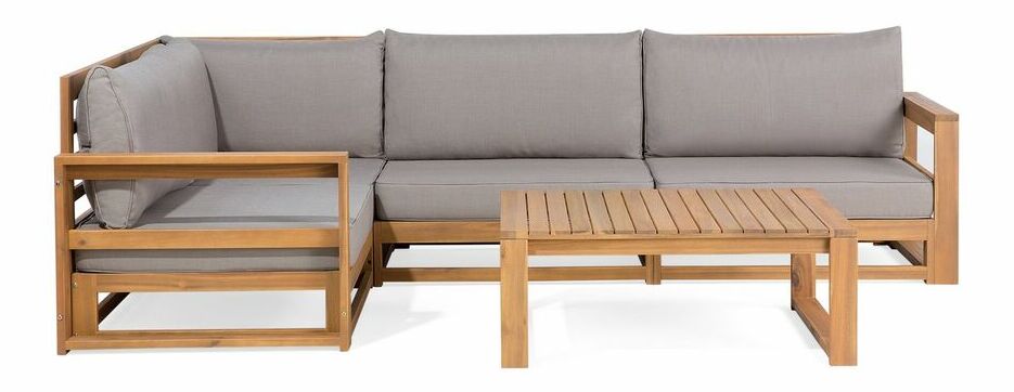 Zahradní sedací souprava Tamar (světlé dřevo) (akácie)