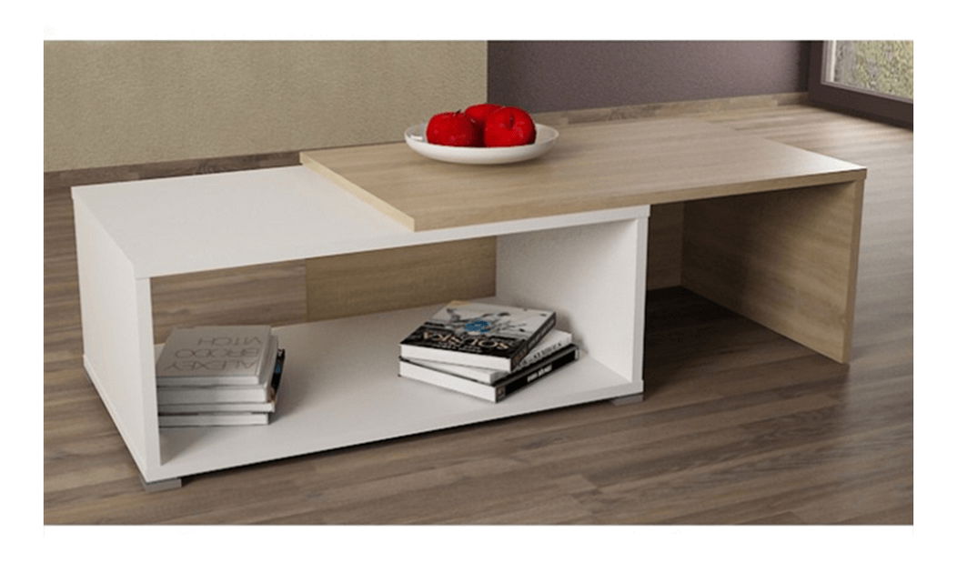Konferenční stolek Dua (dub sonoma + bílá)