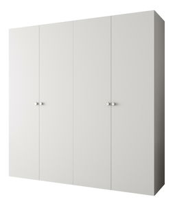Šatní skříň 200 cm Parna 1 (bílá + stříbrná)