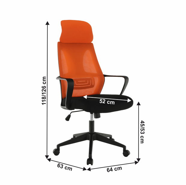 Kancelářské křeslo Taxxa (oranžová)