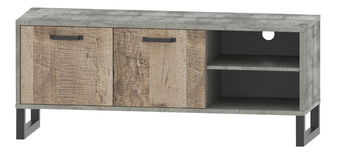 TV stolek/skříňka Bennie (šedá + dub pískový)