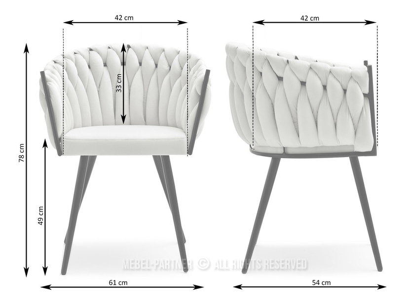 Jídelní židle Radio (šedá + zlatá)