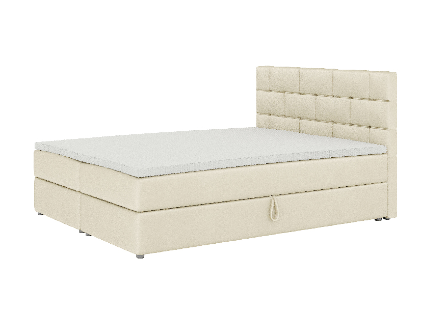 Kontinentální postel 160x200 cm Waller Comfort (béžová) (s roštem a matrací)