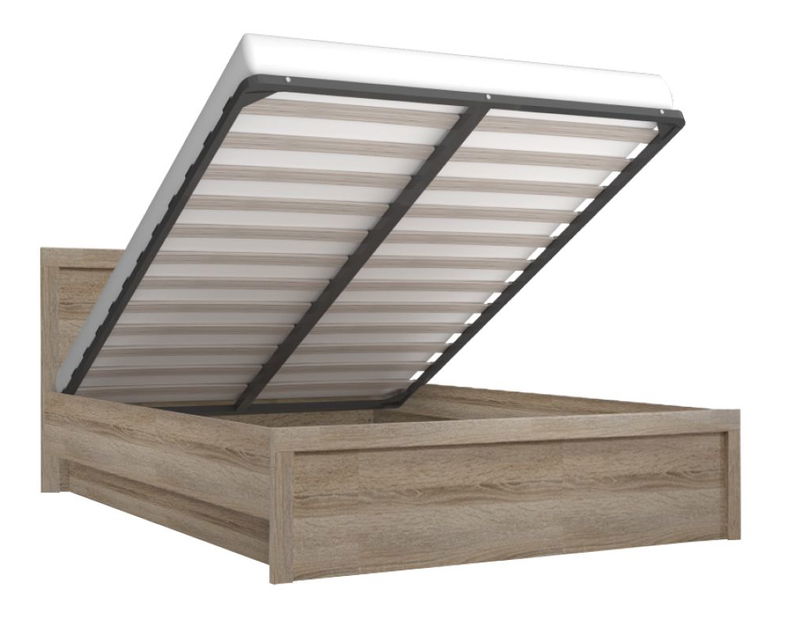 Manželská postel 160 JESS (dub sonoma) (s roštem)