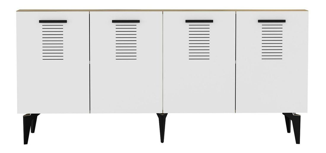 Skříňka Vipapo 5 (dub safírový + bílá)