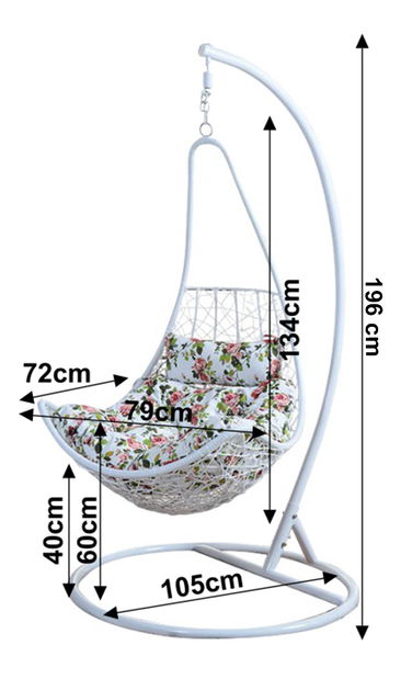 Závěsné křeslo Kalono (bílá)