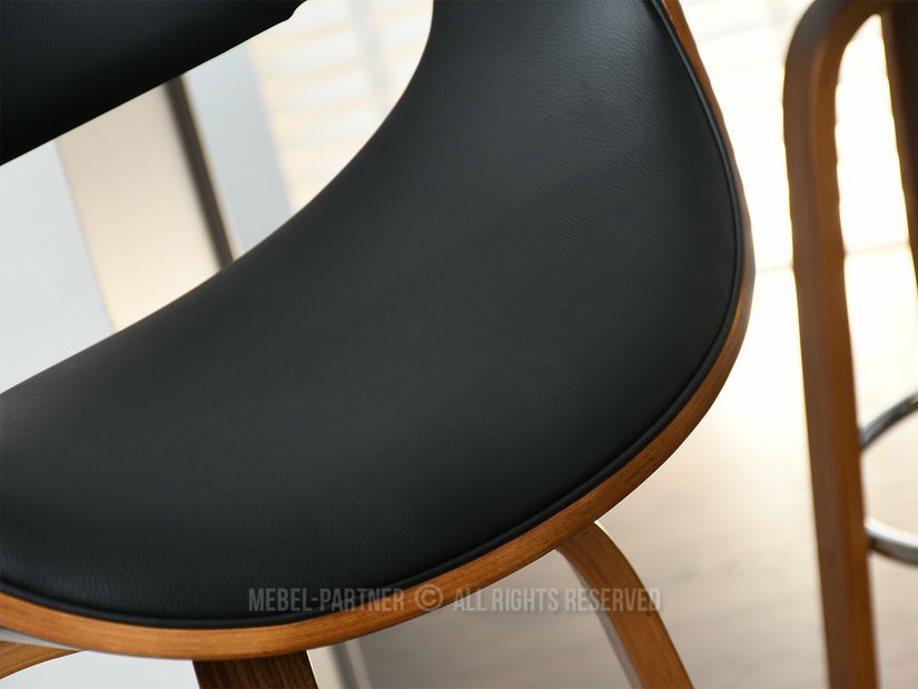 Židle Bjorn H (ořech tmavý + ořech-chromová)