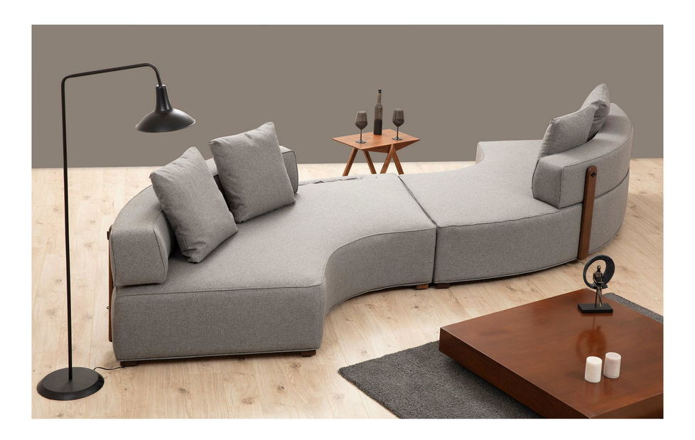 Rohová sedačka Gondulatta 1 (šedá)