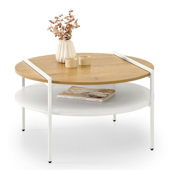 Konferenční stolek Dario (dub bílý + bílá)