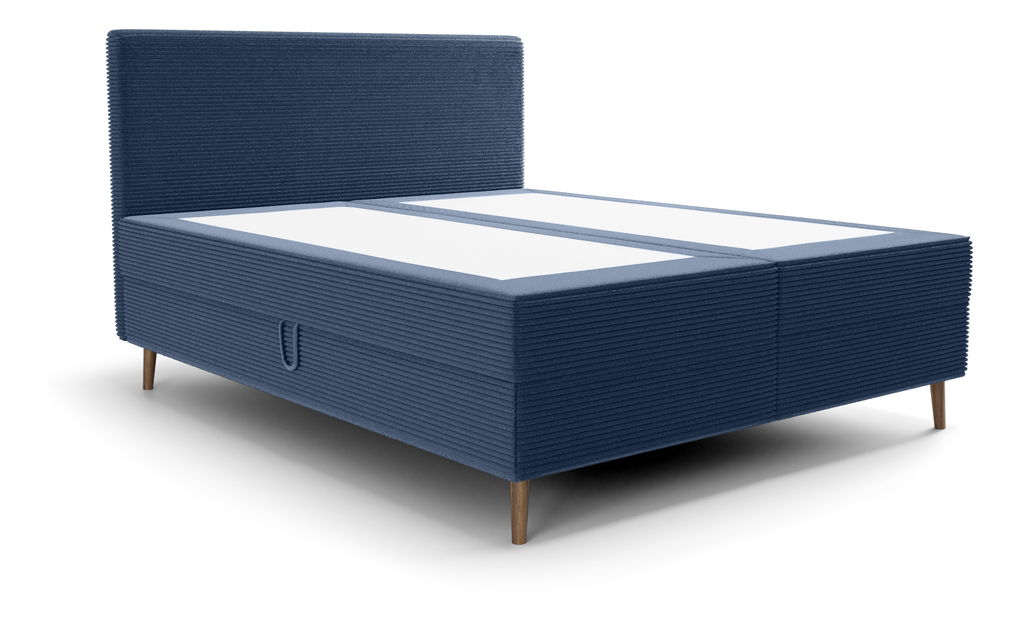 Jednolůžková postel 120 cm Napoli Bonell (modrá) (s roštem, s úl. prostorem)