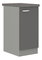 Dolní kuchyňská skříňka Milo 40 D 1F BB (šedá + šedý lesk)