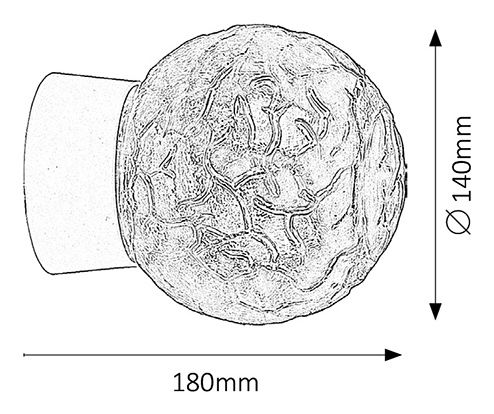 Nástěnné svítidlo Grace 2431 (bílá + průhledná)