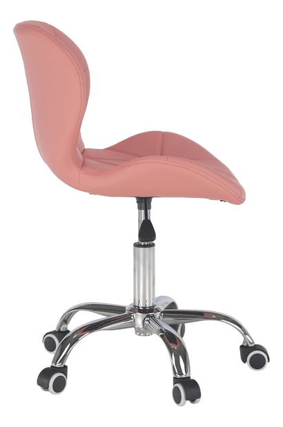 Kancelářské křeslo Asher (růžová + chrom)