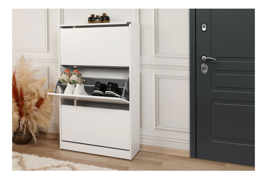 Botník (skříňka na boty) Kupuba (bílá)