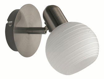 Bodové svítidlo Aurel 6341 (saténová chromová + bílý vzor)