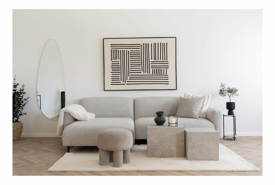 Rohová sedací souprava (L) Sandalina (světle šedá)