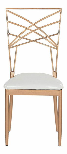 Set 2 ks. jídelních židlí GIRION (růžové zlato)