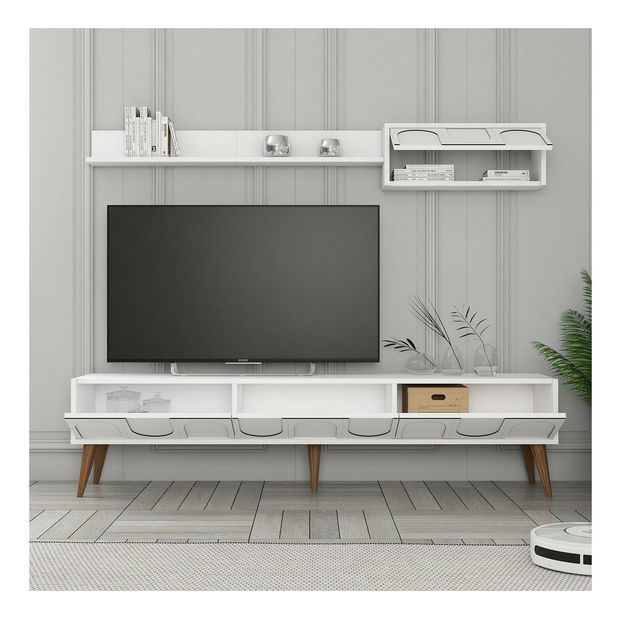 Obývací stěna Bipemu 4 (bílá + ořech)