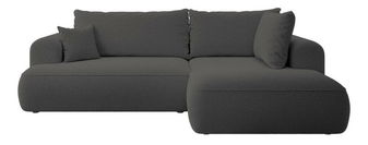 Rohová sedací souprava Olivo II (P) (tmavě šedá + černá)