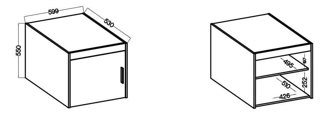 Nástavba na skříň Elanor III (bílá)