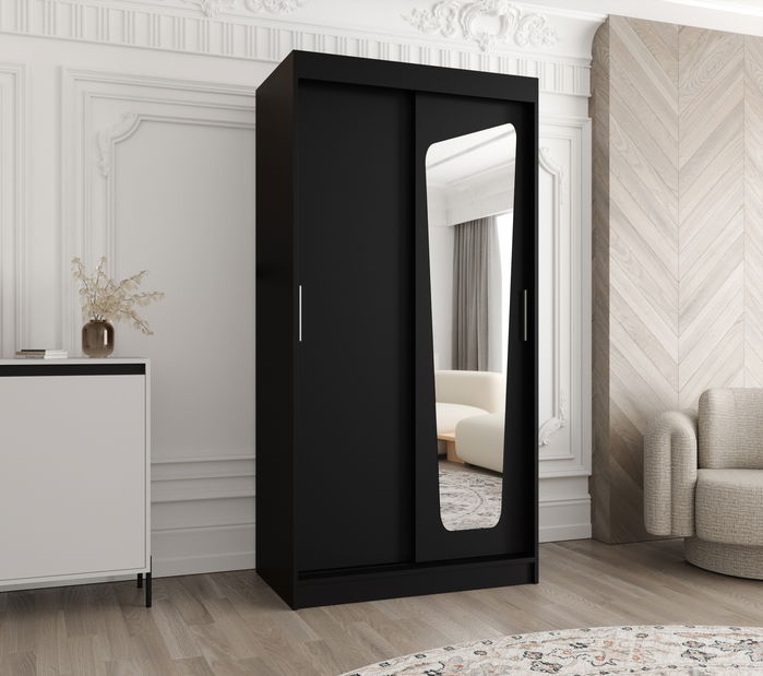 Šatní skříň 100 cm Mokka (černá)
