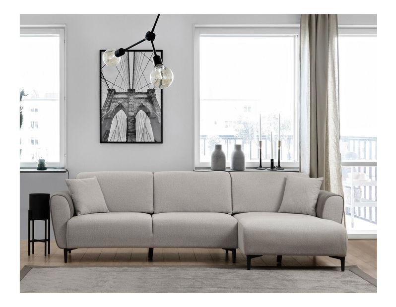 Rohová sedačka Aronaso (P) (šedá)