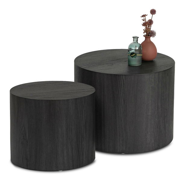 Set 2 ks konferenčních stolků Liloo (černá)