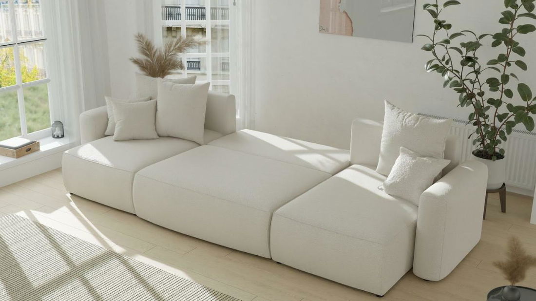 Rohová sedačka Denia U (béžová) (P)