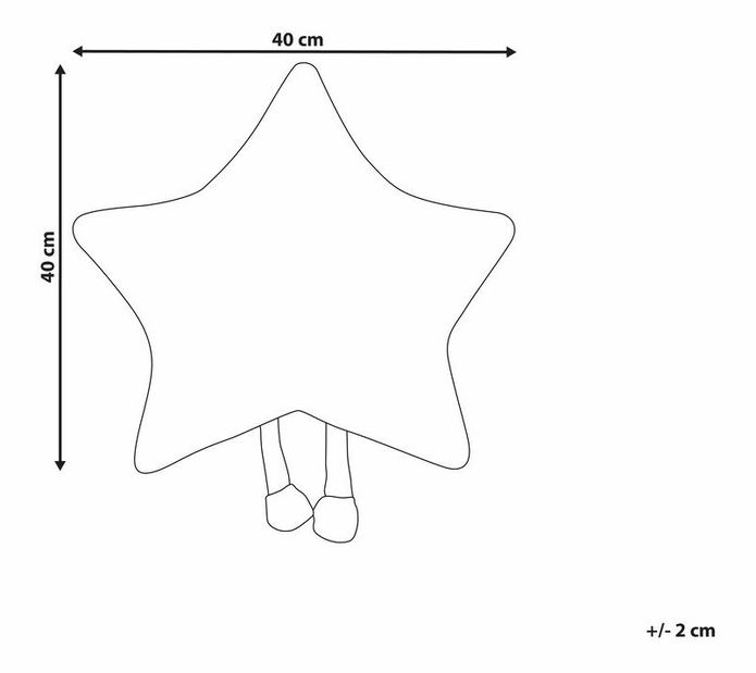 Sada 2 ozdobných polštářů 40 x 40 cm Staff (bílá)