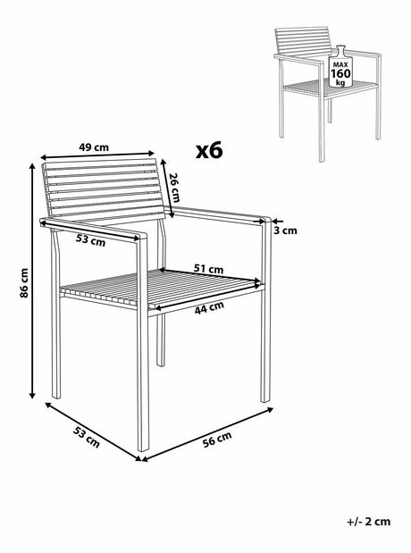 Set 6ks. židlí Veneto (světlé dřevo)